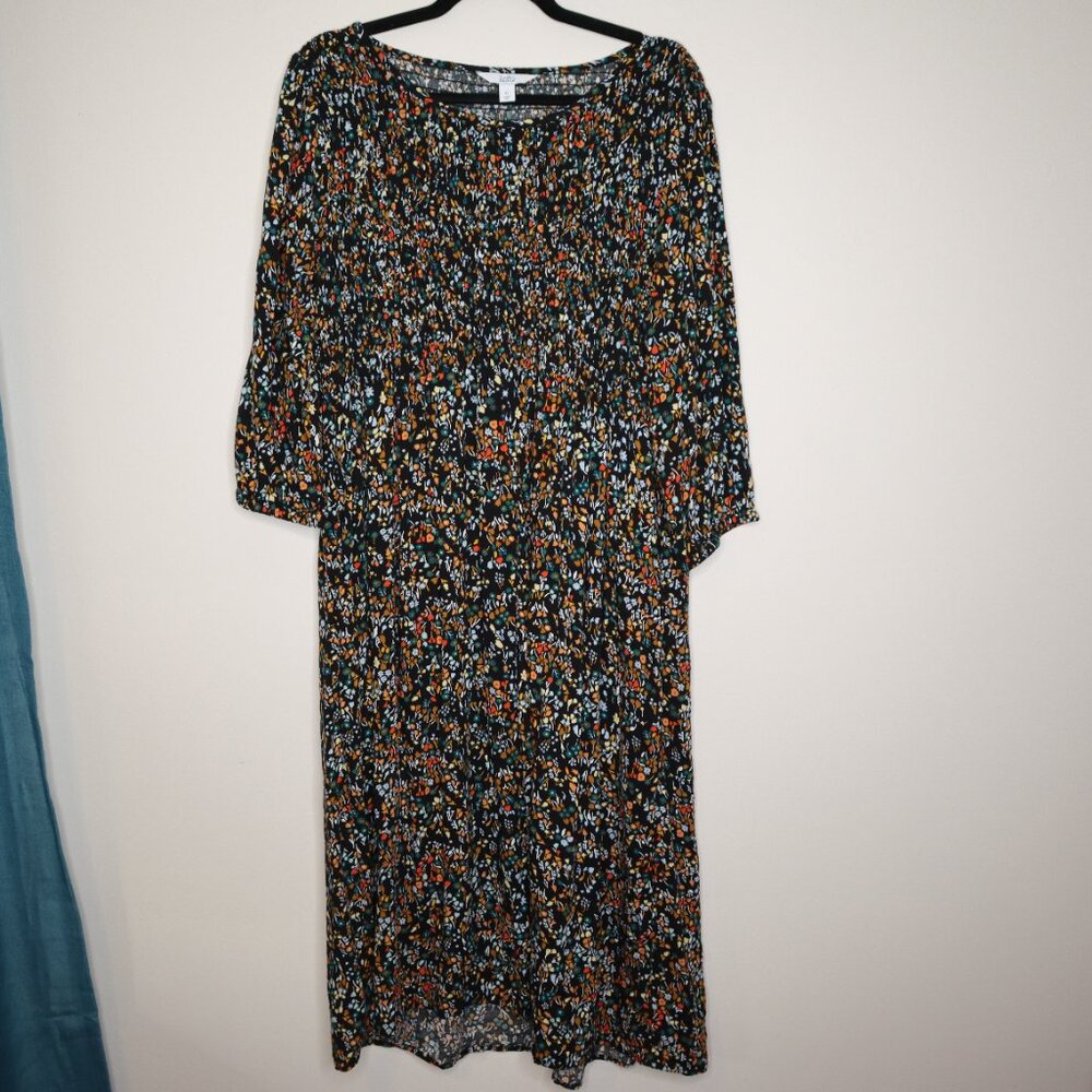Croft & Barrow Long Sleeve Midi Dress, XL